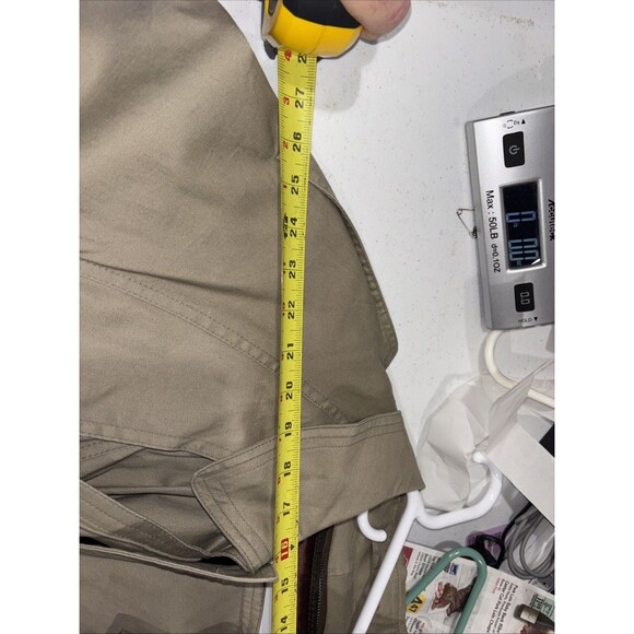 London Fog Trench Coat 46L London Town Co Flannel Liner Double Breasted Belted - Picture 13 of 16